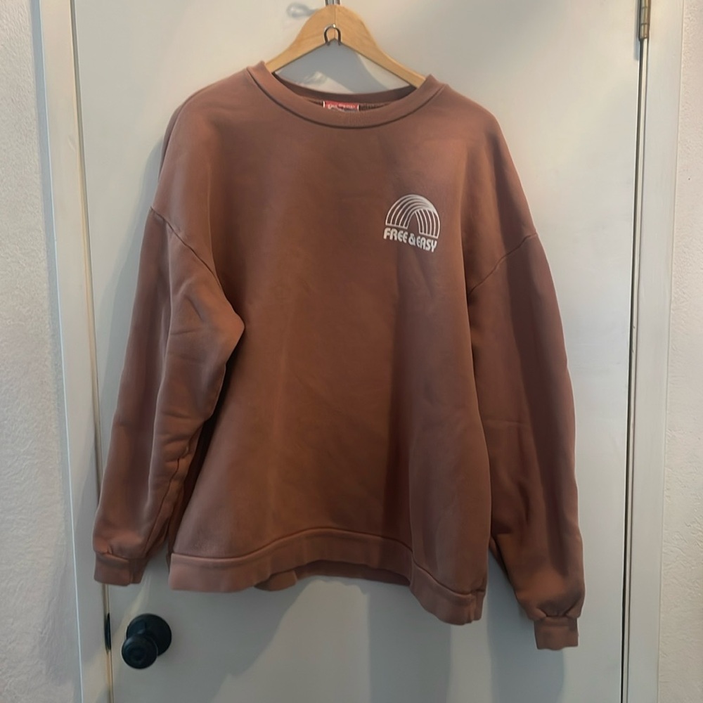Free & Easy Rainbow Heavy Fleece Sweatshirt